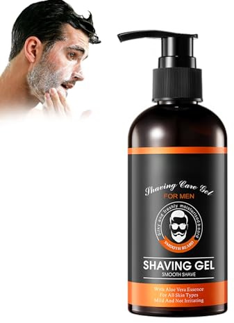 Gel de afeitado 210 ml, afeitado diario, hidratación, suaviza la barba, cuidado de la barba para hombre, suave y no irritante, limpieza, 4-8