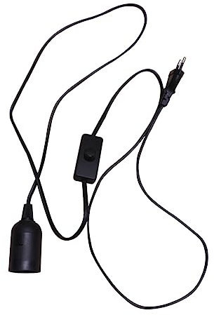 DIYEAH 1.8m Portalampada Con Interruttore Integrato Su Cavo Da Adatto Per Lampade Sospese Illuminazione Per Casa Ufficio e Spazi Esterni