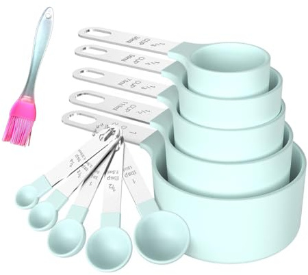 Xinbai Messlöffel Set, 10-teilig, Messwerkzeug für Flüssigkeiten und Feststoffe, zum Kochen von Küchen