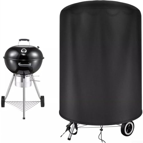 Heavy Duty Kettle BBQ Cover, Reliable Protection from Rain and Dust for Outdoor Grilling (Diameter 77CM* 58CM)