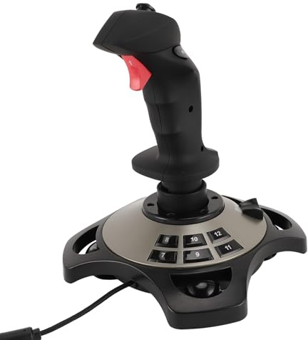 PC Stick with Vibration Function, Throttle Control Four Axes Joystick for PC Laptop 7 8 10 11