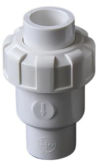 LCUVIMPEX Raccords pour tuyaux en PVC Clapet Anti-Retour à Bille en PVC 20-110 mm, raccord Colle Blanche for Drainage et Irrigation(40mm)