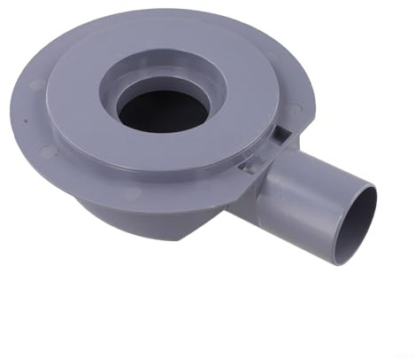 Connecteur de vidange en PVC avec base à bride pour tuyaux européens de 50 mm et 100 mm, raccord de drainage de sol en plastique pour installation de plomberie de salle de bain (50 mm)
