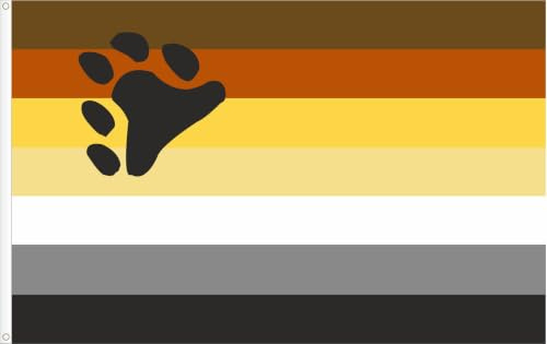 BANDERA ORGULLO GAY OSOS. CALIDAD RASO 90D. TAMAÑO GRANDE 150X90 CM