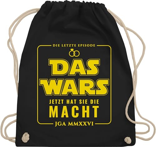 Turnbeutel Rucksack - Junggesellenabschied Männer - JGA 2026 Das Wars Jetzt hat sie die Macht - Unisize - Schwarz - team polter rucksäcke jungesellenabschied bräutigam juterucksäcke outfit