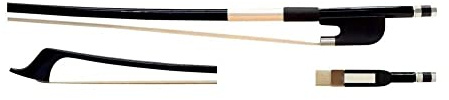GLASSER Bassbogen, Carbon Graphit, Made in USA, F5000X-34, französisches Modell, Neusilberbewicklung, für 3/4 Kontrabass