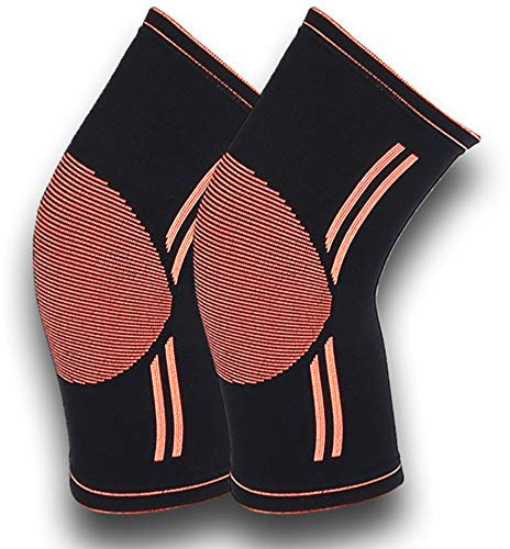 Knee Compression Sleeve Kneepad Summer Hiking Thin Section Silicone Non-Slip Knee Pads Sports Basketball Running Badminton Riding Men and Women Knee Pads Arthritis knee Pads (Color : A, Size : L)