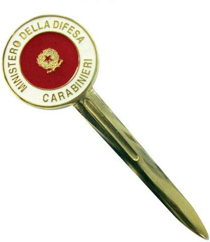 CARABINIERI Tagliacarte in Metallo Smaltato Blu Rimozza Pits