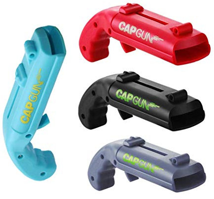 Cap Gun Apribottiglie Spara Birra Sparatutto Fantastico giocattolo di tendenza per bere Party Game (4 colori in 1 confezione)