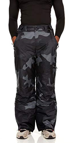 Arctic Quest Herren Snow Ski Waterproof Softshell Snowboard Pants Outdoor Hiking Zipper Bottom Windproof Warm Snow Pants Hose