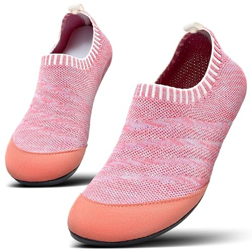 KOWAYI Tofflor herr husstrumpor dam stängda stugskor tofflor barfotaskor tofflor, ROSA, 38 EU