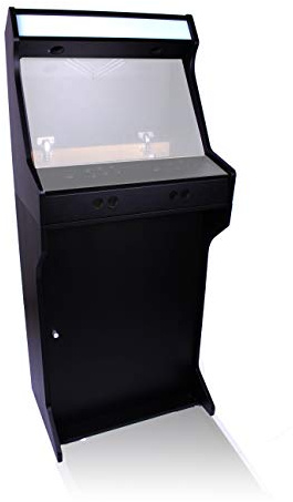 TALENTEC Kit 61 cm (24 Zoll) aus MDF-Holz, lackiert und lackiert, schwarz + Plexiglas für Arcade-Maschine, Löcher 30 mm