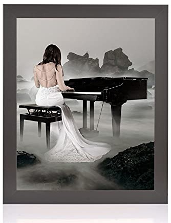 rahmengalerie24 Bilderrahmen 30x90 cm New Rio Rahmen schwarz Holz Acrylglas ohne Passepartout Portraitrahmen Fotorahmen Wechselrahmen für Foto oder Bilder MDF Dekorahmen ohne Bild