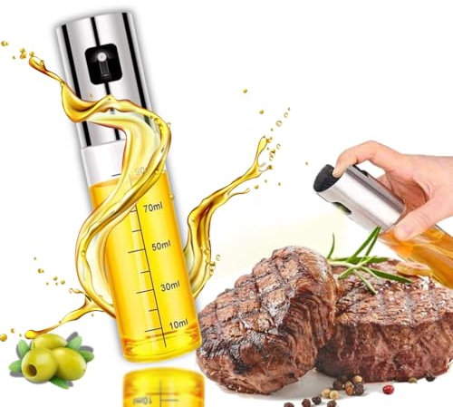 Pulverizador de aceite en spray de cocina de cristal, pulverizador para vinagre, nebulizador, dispensador de pulverización reutilizable,