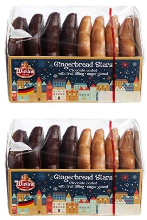 Wicklein Gingerbread Stars with fruit filling 175g/6.17oz, Two Pack Made in Germany