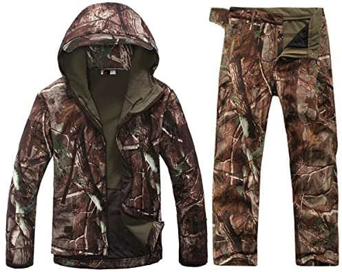 Czen Men's Tactical Jacket and Trousers Costume Hunting Uniform Camo Military 2 Pieces Multicam Costume Set (DASHUMC,M)