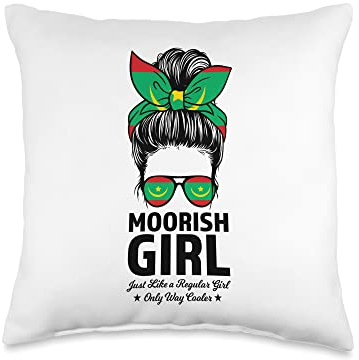 Moorish girl just like a regular girl Moors Sri Lanka Throw Pillow