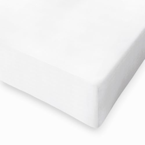 Lenzuolo All Around larghezza 160cm 100% Cotone Elastico Perimetrale Matrimoniale (160x190 H30, Bianco)