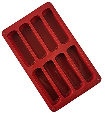 1 Piezas Moldes de Silicona, Molde de Silicona para Galletas, Antiadherente Moldes de Silicona, Barra de Silicona Moldes, para Barritas Energéticas, Muesli, Bombones, Pasteles, Pan