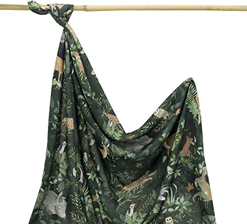 Makaszka Pucktücher aus Bambus, leichtes, kühlendes Tuch für den Sommer, für den Urlaub, EIN Handtuch für den Strand. Größe 100 x 120 cm. Sonnenschutz für heißes Wetter Woodland