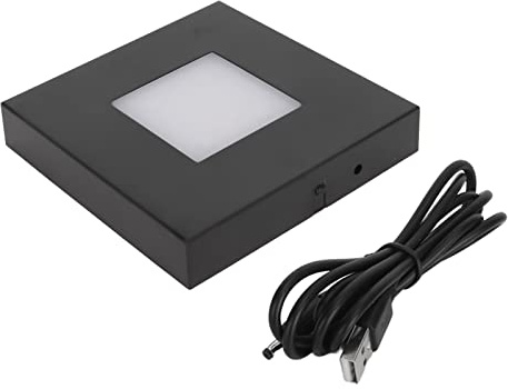 Ausstellungssockel, Beleuchtete Ständer-Ausstellungsplatte für Glaskristall-Kunstwerke, Urlaubsparty-Dekoration, LED-Lichtsockel, 3D-Kristall-Lichtsockel, Bunt