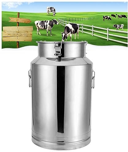 201 bidon à Lait en Acier Inoxydable 28L / 35L / 42L Seau De Transport De Lait, Bidon de transport de lait de ferme,Tout bidon à thé Baril d'huile avec Couvercle scellé 28L