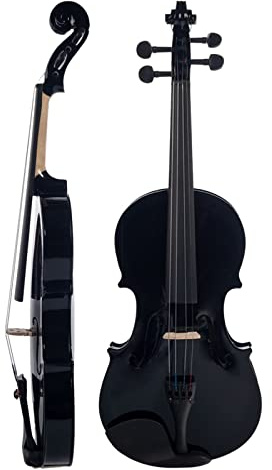 Erwachsene violine 1/4 Größe Violine Schwarzes Ahornholz Akustische Geige Geige Mit Zwei Riemen Tragetasche Brasilholz Geigenbogen professionelles Violine
