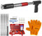 BAUSATZ Concrete and Roofing Nail Gun - Cordless and Air Models, Includes 20 Nails (Red)