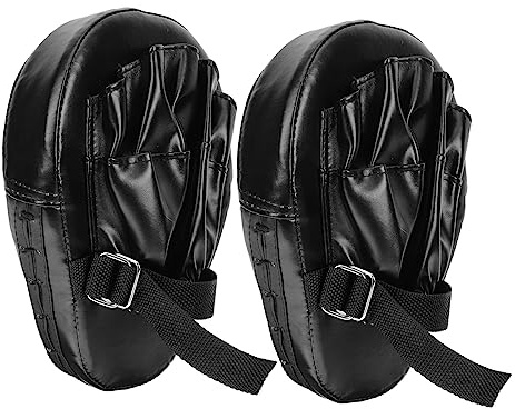 Yardwe Almohadillas de Boxeo para Entrenamiento 2piezas Agarre Cómodo y Absorción de Impacto, Material Pu y Esponja, Diseño Grueso de 3 Capas para Mujeres y Hombres