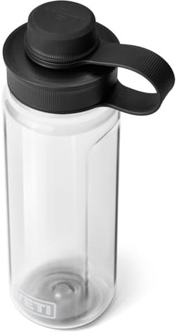 YETI Yonder Water Bottle with Leakproof Tether Cap, Lightweight, Clip-On Carry, BPA-Free Recycled Plastic Bottle for Hiking, Gym, Travel And Dishwasher Safe, Clear, 25 oz (750 ml)