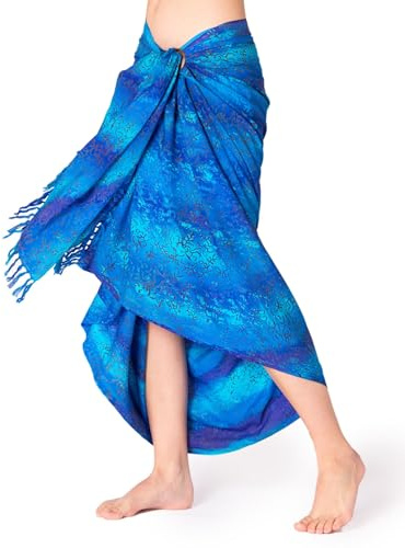 PANASIAM Sarong B124 blue wave, L