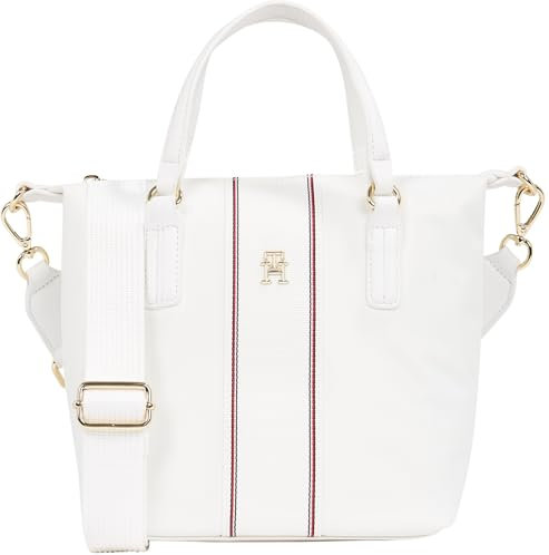 Tommy Hilfiger Damen Tote Bag Tasche Poppy Klein, Elfenbein (Ecru Corp), Einheitsgröße