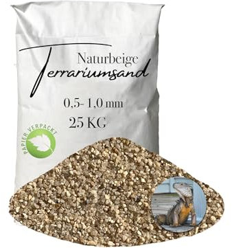 Aquagran Terrariensand Terrariumsand Terrarienkies 0,5-1,0mm beige Ocker 25 kg