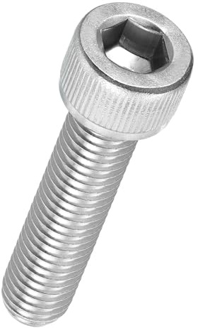 Kozelo Zylinderschrauben mit Innensechskant [M10-1,5 x 50mm] Silber 5 Stück | 304 Edelstahl Vollgewinde Allen Innensechskantschraube für Elektromotor 3D-Druck Lüfter Motorenaustausch