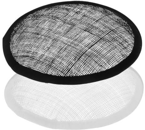 Operitacx 2stücke Kern Für Tropfenhutbasis Aus Flachs Und Sinamay Runde Form Für Hutgestaltung DIY Fascinator Basis Mit Netzdetail Geeignet Für Alltag Und Festlichkeiten