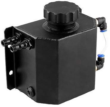 iplusmile Alluminio Car Oil Catch Can Con Scarico Serbatoio Per Auto Capacità Nero