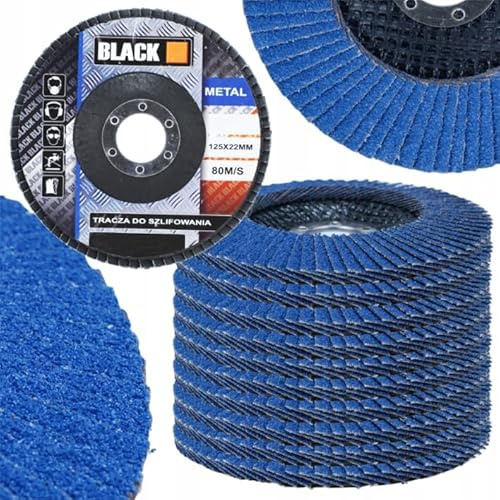 10 Stück Fächerschleifscheibe Metall 125mm P36