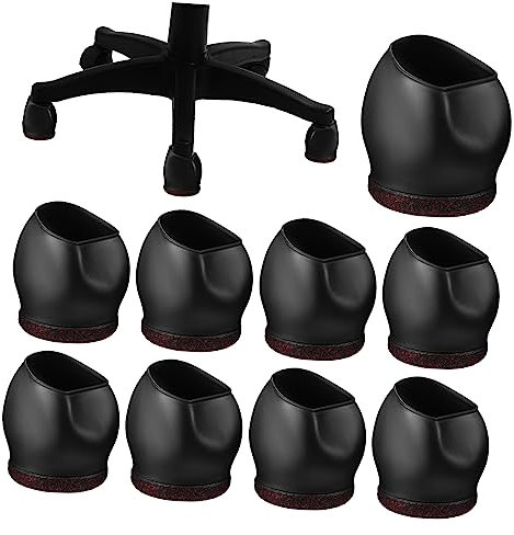 Angoily Lot de 10 roulettes Pivotantes pour Chaises en Matériau TPE de Sol Faciles à Installer