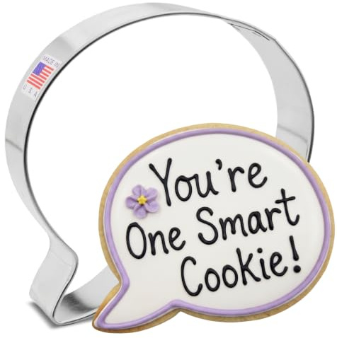 Cortador de galletas Speech Bubble (de la bóveda), 11,4 cm, fabricado en Estados Unidos por Ann Clark