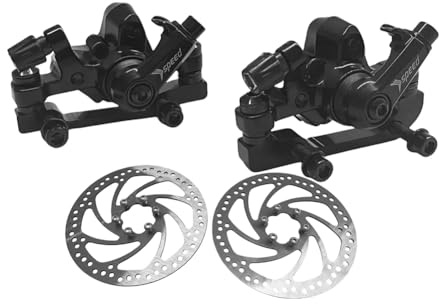 Qerwsdty Mountainbike-Bremsscheibenbremse, Fahrrad-Scheibenbremsen-Set, Mechanisch, für Mountainbike, Drückt Bremssattelkolben mit Rotor