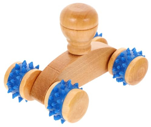 3 Stück Holz Massage Roller für Rücken, Beine, Arme und Schultern | Leichtes Massagegerät für Yoga und Zuhause, Entspannende Rollbewegung, Praktisch für Muskelpflege