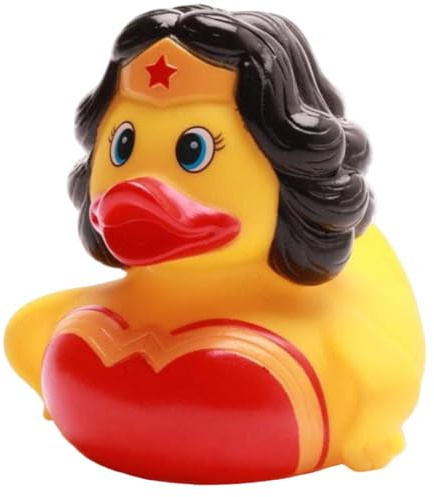Duckshop I Badeenten Superhelden I Verschiedene Ausführungen I Geschenk für Comic-Fans I Präsent Sammler (Badeente Wonderwoman)