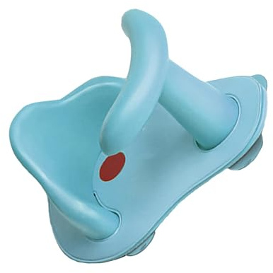 Babybadewannensitz aus PVC Blau mit Kissen Rutschfest und Atmungsaktiv für Kinder im Bad und der Badewanne