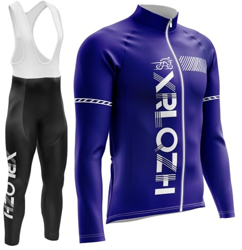 XRLQZH Vêtement cyclisme hiver complet,Tenue cycliste thermique anti-froid,Pantalon cyclisme rembourré homme femme,Culotte vélo hiver confortable,Set cyclisme polaire longue durée (TYP-2,m)