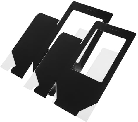 HANABASS Schwarze Hutaufbewahrungsbox Quadratische Papierfaltbox aus Karton 2 Stück mit Fensterdesign für Baseballkappen für Reisen und Outdoor Aktivitäten