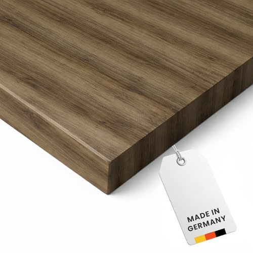 REISS Tischplatte mit Nullfugen-Technologie für Schreibtisch & Homeoffice - Made IN Germany - Robuste Schreibtischplatte - Pflegeleicht & stabil - PEFC-Zertifiziert - (160x80 cm) - (Altamira Walnut)