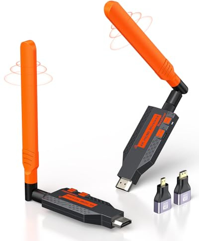 Coolpie Wireless HDMI Transmitter and Receiver, Long Range 150M/450Ft, 1080P HD Output, Plug & Play HDMI Extender for TV, Projector, Laptop, Gaming Console, Ideal for Home, Office, Classroom Use