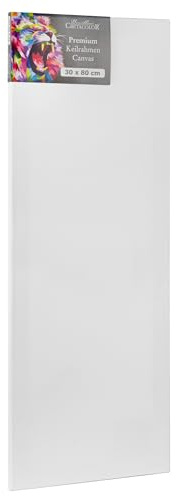 Cretacolor Keilrahmen 30x80cm - 1,5cm Holzrahmen - Malleinwand | Künstlerleinwand zum Bemalen, 30x80cm, Keilrahmen, für Acrylfarben und Textilfarben