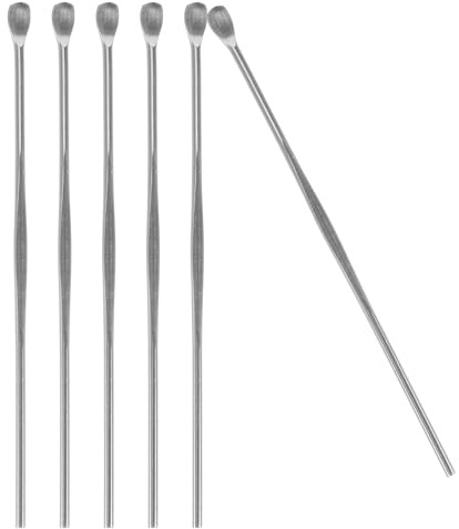 ULTNICE 12 StüCk Ohrenschmalzentferner Edelstahl Silber 8 Cm | Edelstahl, Leicht Zu Reinigen, Haushalt Und Reisen, Ergonomisches Design