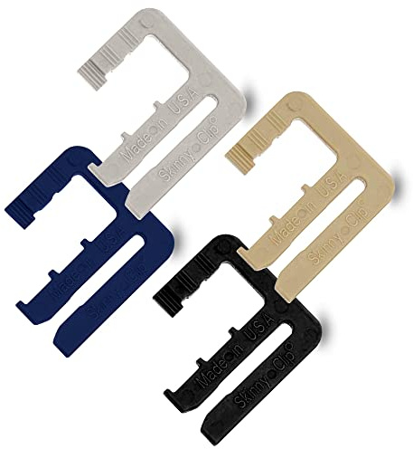 Skinny Clip Waistband Tightener - Replace Belts For Women & Men Hold Up Your Pants Waist Cinch Adjustable Pant Skirts Shorts Jeans Multicolor 4 Pack